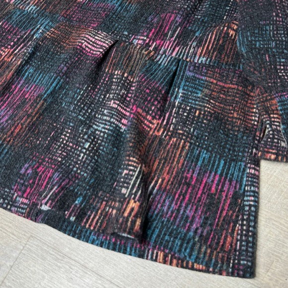 Ali Miles Abstract Peplum Wired Collar Brushed Knit Jacket Artsy Size 2X - Picture 5 of 8